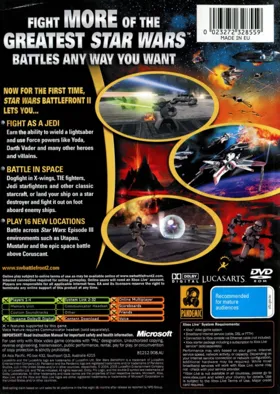 Star Wars Battlefront 2 (USA) box cover back